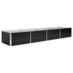 Garden Raised Bed Anthracite 320x80x45cm Galvanised Steel