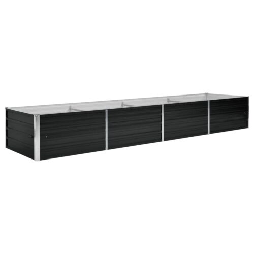 Garden Raised Bed Anthracite 320x80x45cm Galvanised Steel