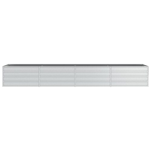 Garden Raised Bed 320x80x45cm Galvanized Steel Silver - Image 4
