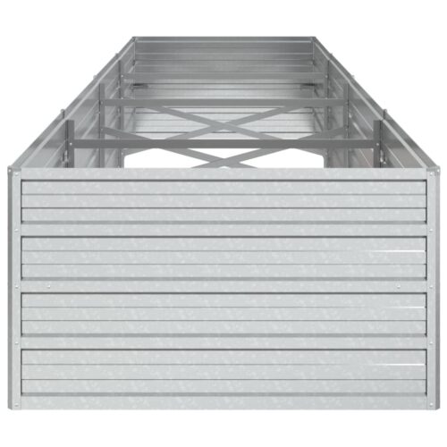 Garden Raised Bed 320x80x45cm Galvanized Steel Silver - Image 5