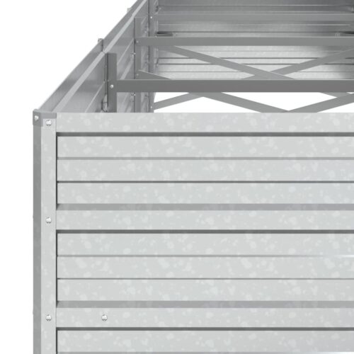 Garden Raised Bed 320x80x45cm Galvanized Steel Silver - Image 6