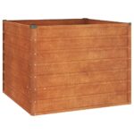 Garden Raised Bed Rusty 100x100x77cm Corten Steel
