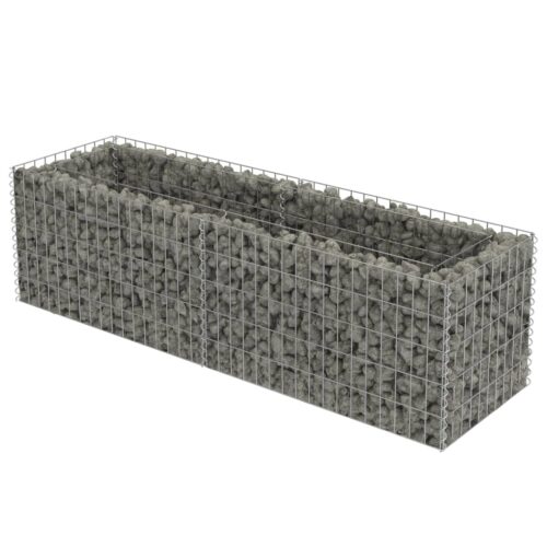 Gabion Raised Bed Galvanised Steel 180x50x50cm