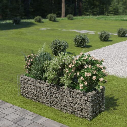 Gabion Raised Bed Galvanised Steel 180x50x50cm - Image 2