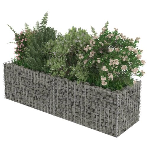 Gabion Raised Bed Galvanised Steel 180x50x50cm - Image 4