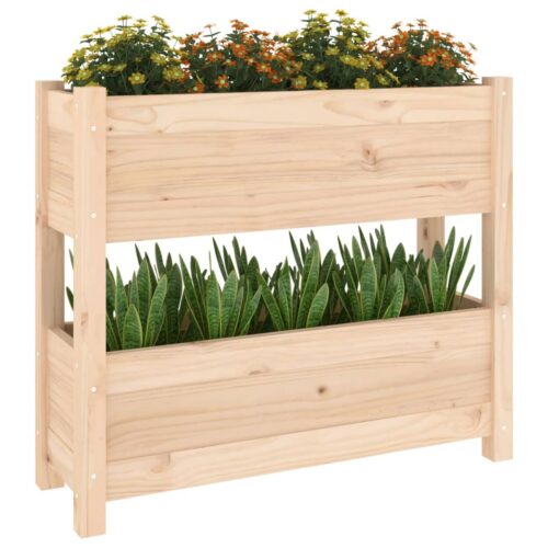 Planter 77x25x66cm Solid Wood Pine - Image 4