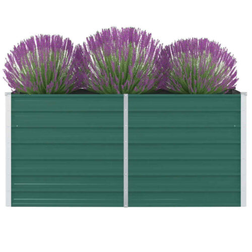 Raised Garden Bed 160x80x77cm Galvanised Steel Green - Image 2