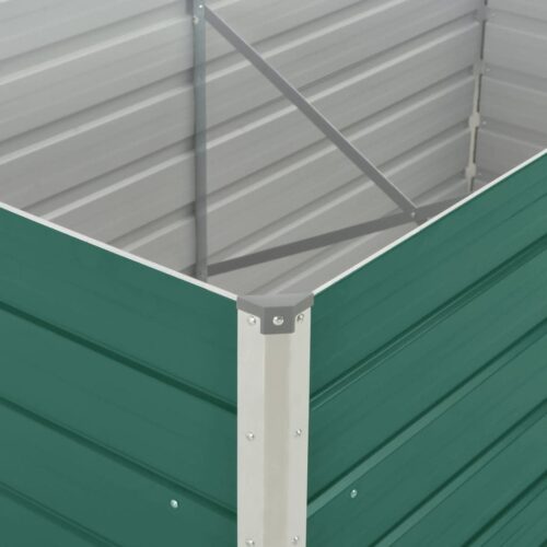 Raised Garden Bed 160x80x77cm Galvanised Steel Green - Image 4