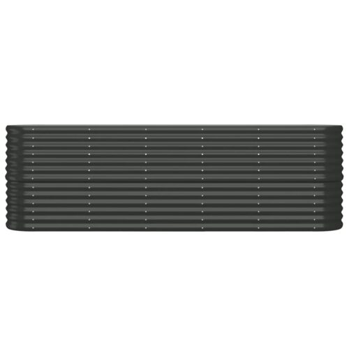 Garden Raised Bed Powder-Coated Steel 224x40x68cm Anthracite - Image 3