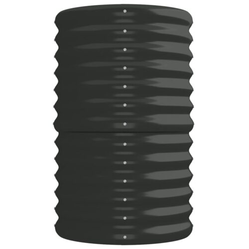 Garden Raised Bed Powder-Coated Steel 224x40x68cm Anthracite - Image 4