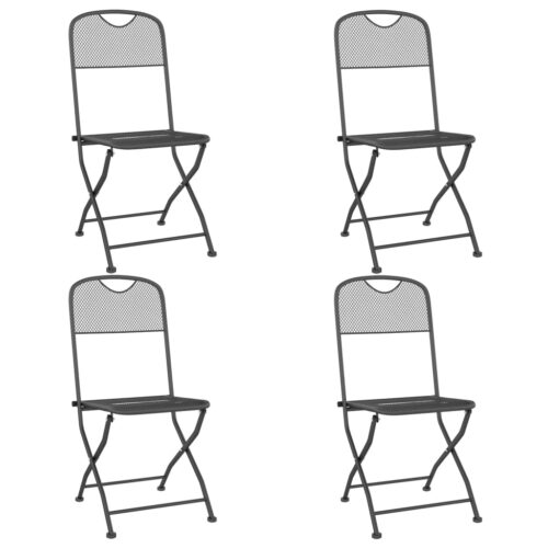 5-Piece Garden Dining Set Expanded Metal Mesh Anthracite - Image 7