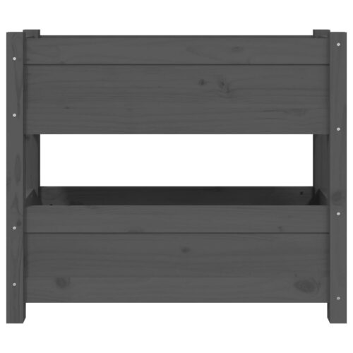 Planter Grey 77x25x66cm Solid Wood Pine - Image 5