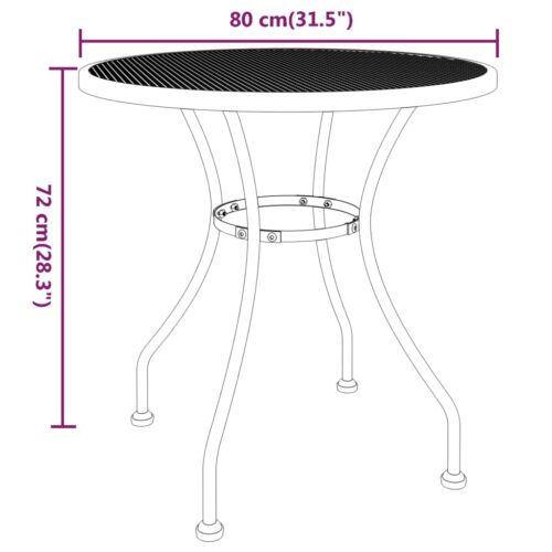 5-Piece Garden Dining Set Expanded Metal Mesh Anthracite - Image 10