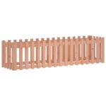 Garden Raised Bed with Fence Design 200x50x50cm Solid Wood Douglas