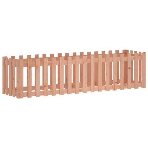 Garden Raised Bed with Fence Design 200x50x50cm Solid Wood Douglas