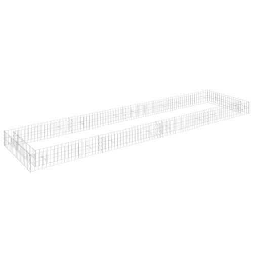 Gabion Raised Bed Galvanised Steel 400x100x20cm