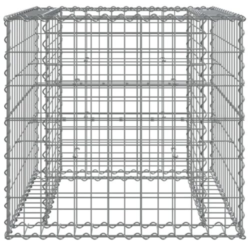 Gabion Basket Silver 70x70x65cm Galvanised Iron Fence Wire Wall Cage - Image 3