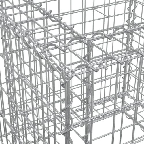 Gabion Basket Silver 70x70x65cm Galvanised Iron Fence Wire Wall Cage - Image 6