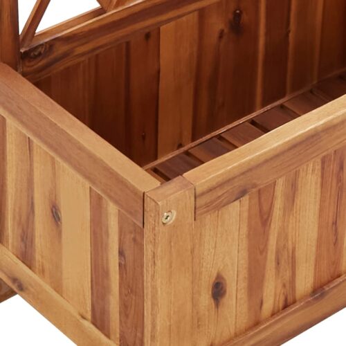 Garden Raised Bed with Trellis Solid Acacia Wood - Image 5