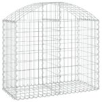 Arched Gabion Basket 100x50x80/100cm Galvanised Iron