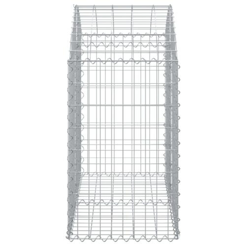 Arched Gabion Basket 100x50x80/100cm Galvanised Iron - Image 4