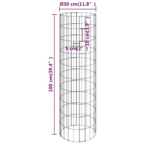 Circular Gabion Raised Beds 3pcs Galvanised Steel √ò30x100cm - Image 7
