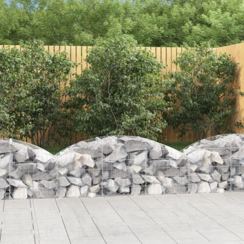 Arched Gabion Basket 150x50x40/60cm Galvanised Iron - Image 2