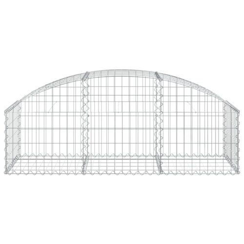 Arched Gabion Basket 150x50x40/60cm Galvanised Iron - Image 3