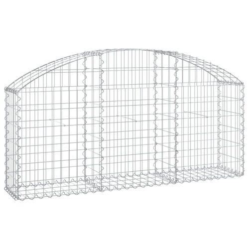 Arched Gabion Basket 150x30x60/80cm Galvanised Iron