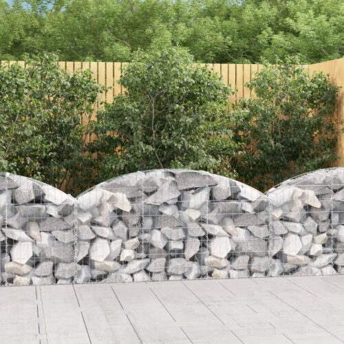 Arched Gabion Basket 150x30x60/80cm Galvanised Iron - Image 2