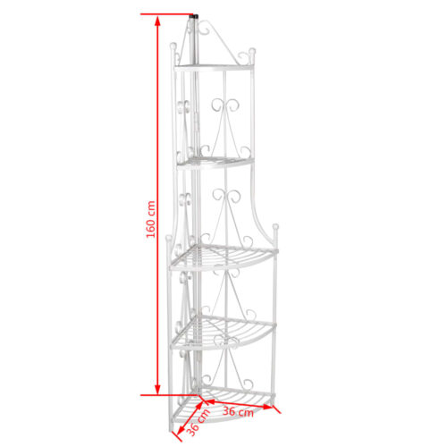 Corner Plant Rack White - Image 4
