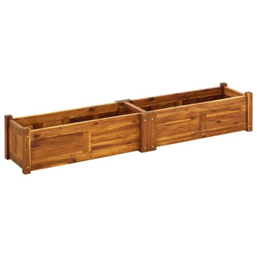 Garden Raised Bed Acacia Wood 150x30x25cm - Image 2