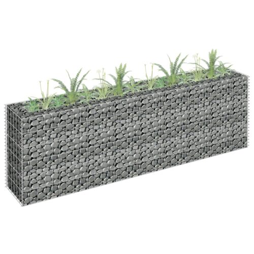 Gabion Raised Bed Galvanised Steel 180x30x60cm - Image 2