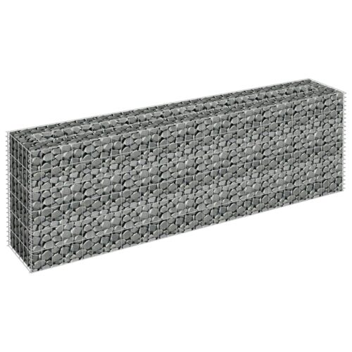Gabion Raised Bed Galvanised Steel 180x30x60cm - Image 3