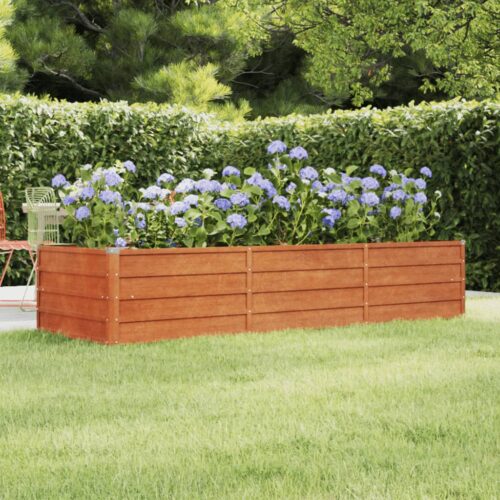 Garden Raised Bed Rusty 240x80x45cm Corten Steel - Image 2