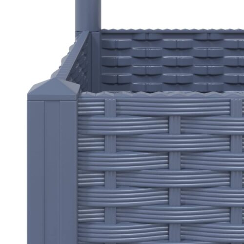Garden Planter with Trellis Dark Grey 80x40x121.5cm PP - Image 7