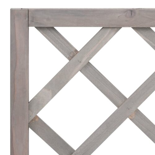 Garden Trellis Planter Grey 70x30x135cm Solid Firwood - Image 6