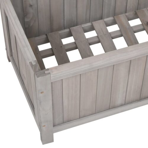 Garden Trellis Planter Grey 70x30x135cm Solid Firwood - Image 7
