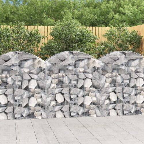 Arched Gabion Basket 100x50x100/120cm Galvanised Iron - Image 2