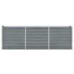 Garden Raised Bed Galvanised Steel 240x40x77cm Grey