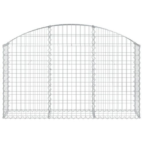 Arched Gabion Basket 150x30x80/100cm Galvanised Iron - Image 3