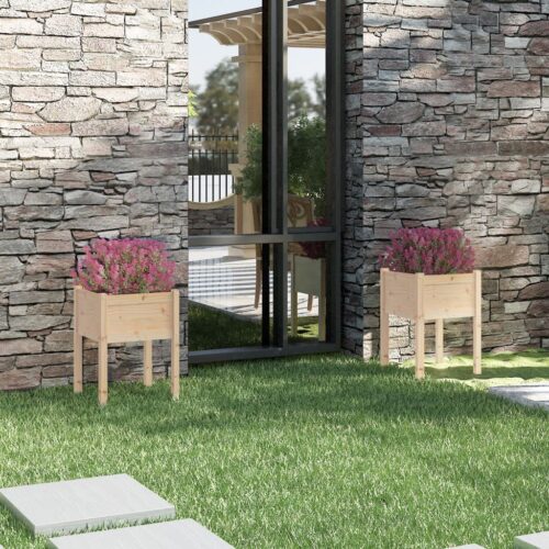 Garden Planters 2pcs 50x50x70cm Solid Pinewood - Image 2