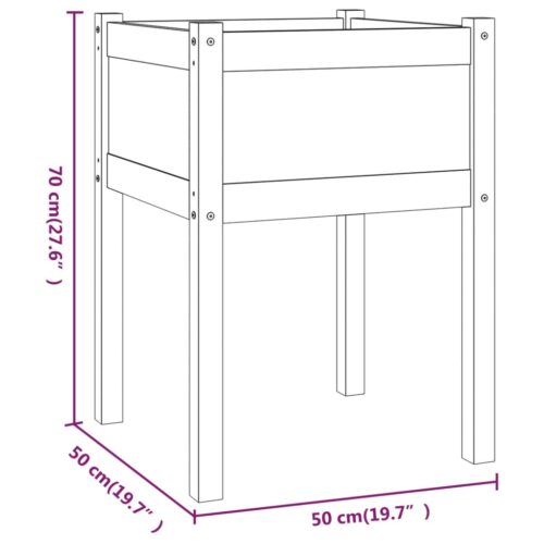 Garden Planters 2pcs 50x50x70cm Solid Pinewood - Image 8