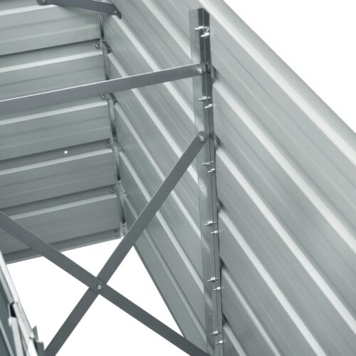 Garden Raised Bed Galvanised Steel 240x40x77cm Green - Image 6