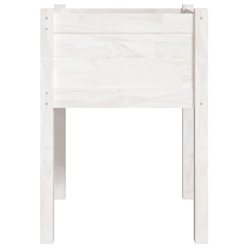 Garden Planters 2pcs White 50x50x70cm Solid Pinewood - Image 5