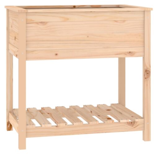 Planter with Shelf 82.5x54x81cm Solid Wood Pine