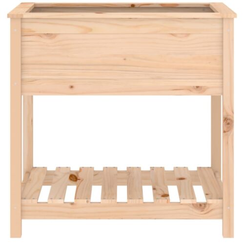 Planter with Shelf 82.5x54x81cm Solid Wood Pine - Image 5