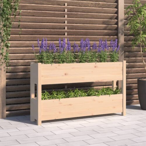 Planter 112x25x66cm Solid Wood Pine - Image 2