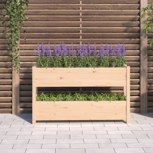 Planter 112x25x66cm Solid Wood Pine - Image 3