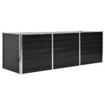 Garden Raised Bed Anthracite 240x80x77cm Galvanised Steel